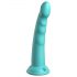 Dillio Slim Seven - dildo stimolante con base a ventosa (20cm) - turchese