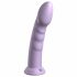 Dildo Siliconico Morbido con Ventosa e Glande Stimolante (21 cm) - Viola 