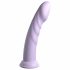 Dildo Siliconico Morbido con Ventosa e Glande Stimolante (21 cm) - Viola 