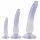 Set di Dildo Allenamento Anale "Crystal Clear" - 3 Pezzi (Trasparente-Azzurro) 