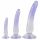 Crystal Clear - set di dildo anali trainer - 3 pezzi (trasparente-blu)