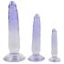 Set di Dildo Allenamento Anale "Crystal Clear" - 3 Pezzi (Trasparente-Azzurro) 