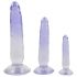 Set di Dildo Allenamento Anale "Crystal Clear" - 3 Pezzi (Trasparente-Azzurro) 