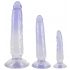 Set di Dildo Allenamento Anale "Crystal Clear" - 3 Pezzi (Trasparente-Azzurro) 