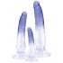 Set di Dildo Allenamento Anale "Crystal Clear" - 3 Pezzi (Trasparente-Azzurro) 