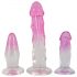 Crystal Clear - set di anal trainer - 3 pezzi (trasparente-rosa)