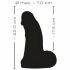 Realistixxx Real Giant - dildo testicolo giga - 22 cm (nero) 