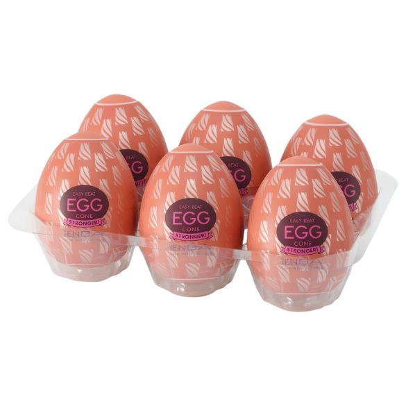 TENGA Egg Cone Stronger - masturbatore a forma di uovo (6 pezzi)