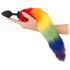 You2Toys - Plug anale in silicone con coda (arcobaleno)