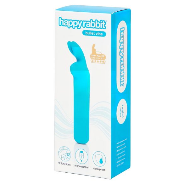 Vibratore a Bastoncino con Coniglietto Ricaricabile Happyrabbit - Blu 