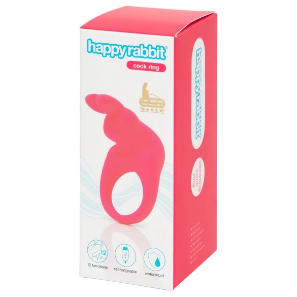 Anello Vibrante Pene Happyrabbit - Ricaricabile in Silicone Rosa 