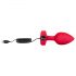 b-vibe heart - vibratore anale rosso, ricaricabile e telecomandato