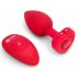 B-vibe heart - vibratore anale ricaricabile con telecomando (rosso)