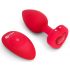 B-vibe heart - vibratore anale ricaricabile con telecomando (rosso)