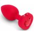 B-vibe heart - vibratore anale ricaricabile con telecomando (rosso)