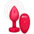 B-vibe heart - vibratore anale ricaricabile con telecomando (rosso)