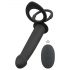 Black Velvets - Strap-on anale doppio vibratore (nero)