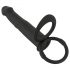 Black Velvets - Strap-on anale doppio vibratore (nero)