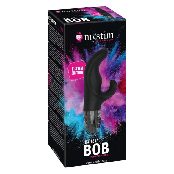 Vibratore Elettrostimolatore "Mystim Hop Hop Bob" con Braccio per Clitoride e Batteria Ricaricabile (Nero) 