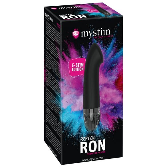 mystim Ron Piacere Elettrico - Vibratore ricaricabile per punto G (nero) 