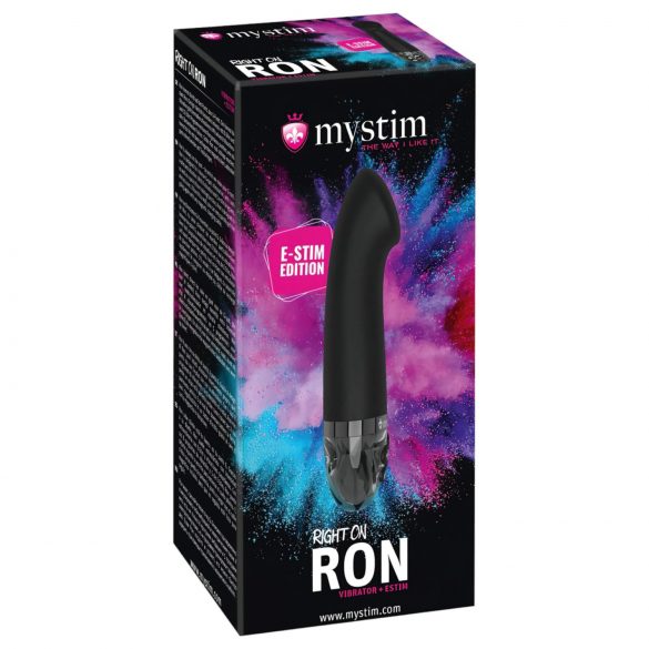 mystim Ron Piacere Elettrico - Vibratore ricaricabile per punto G (nero) 