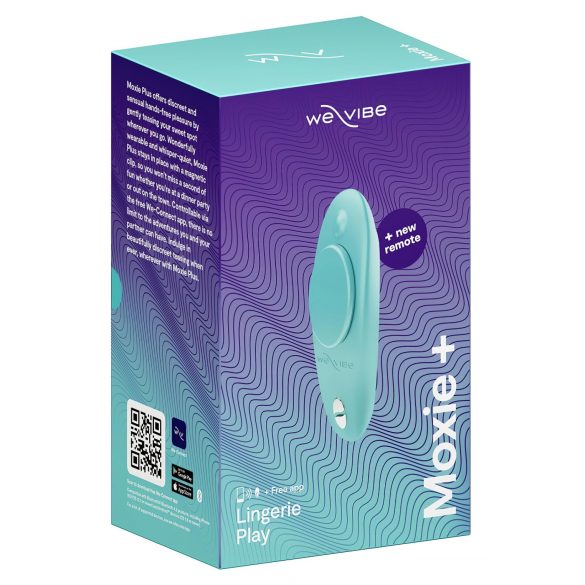 We-Vibe Moxie+ - Vibratore per Clitoride Ricaricabile con Comando a Distanza e App Smart (Turchese) 