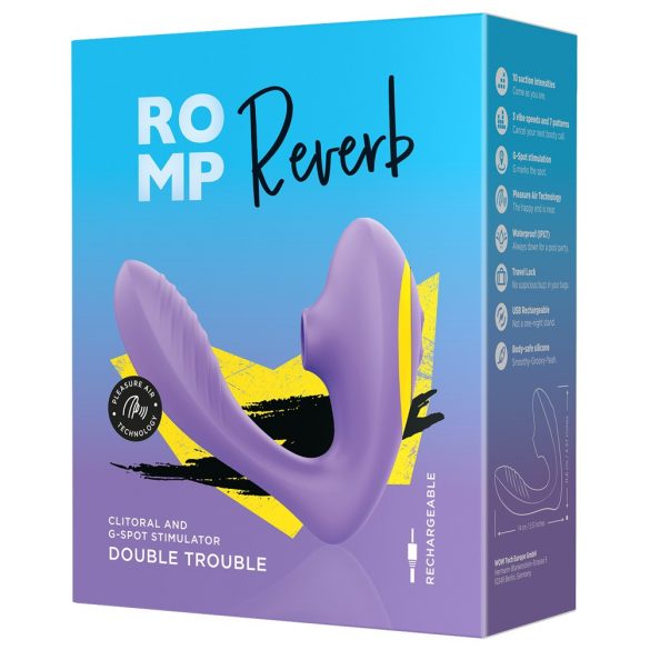 ROMP Reverb - Vibratore e stimolatore clitorideo G-spot impermeabile (viola) 