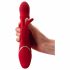 Vibratore con Anelli Mobili e Stimolatore Clitorideo a Forma di Coniglio You2Toys (rosso) 