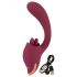 Javida - Vibratore 2in1 con lingua (rosso)