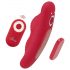 Smile - vibratore slip ricaricabile con telecomando (rosso)