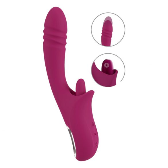 Javida Licking & Thrusting - vibratore leccante e spingente (viola) 