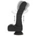 Naked Addiction - vibratore realistico a spinta rotante (nero) 