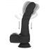 Naked Addiction - vibratore realistico rotante e spingente (nero)