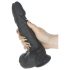 Naked Addiction - vibratore realistico rotante e spingente (nero)