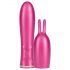 Durex Tease & Vibe - vibratore a forma di bastone con stimolatore clitorideo a coniglietto (rosa)