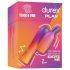 Durex Tease & Vibe - vibratore a forma di bastone con stimolatore clitorideo a coniglietto (rosa)