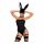 Coniglietta Seducente OB7008 - Costume da Bunny Sexy (nero)