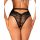 Slip Ricamato in Pizzo con Ornamenti Floreali Olvidia di Obsessive (Nero) 