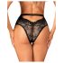 Obsessive Olvidia - Slip decorato con motivi floreali (nero)