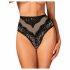 Slip Ricamato in Pizzo con Ornamenti Floreali Olvidia di Obsessive (Nero) 