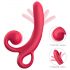 Sweet Play - vibratore con linguetta e braccio per il clitoride (rosso)