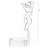 Overall a rete di calze aperto e provocante Passion BS006 (nero) - Taglie S-L 