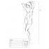 Overall a rete di calze aperto e provocante Passion BS006 (nero) - Taglie S-L 