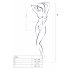 Passion BS035 - Body a rete nero aperto con spalline - Taglia S-L