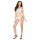 Body in rete Passion BS035 con spalline estreme e aperture intime (bianco) - Taglia Unica S-L 