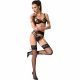 Set Intimo Passion Floris con Motivo Floreale (Nero) 