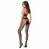 Overall a Rete Aperta con Strisce e Collo Halter Passion BS048 (Nero) - Taglia Unica S-L 