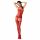 Set Intimo Rete Rosso con Motivi Floreali e Cuori - Passion BS050 - Taglie S-L 