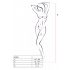 Completo intimo in rete Passion BS056 con lacci frontali (rosso) - Taglia unica S-L 