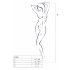 Completo intimo in rete Passion BS056 con lacci frontali (rosso) - Taglia unica S-L 